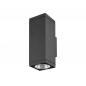 Preview: SLV 1010187 THEO PRO L Wandleuchte Up/Down DALI P1 20W 2700K 24° Anthrazit IP65