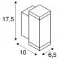 Preview: SLV 1010177 THEO PRO S Wandleuchte Single DALI P1 3W 2700K 24° Anthrazit IP65