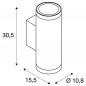 Preview: SLV 1010173 HELIA PRO L Wandleuchte Single DALI P2 15W 2700K 24° Anthrazit IP65