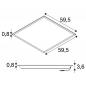 Preview: SLV 1010749 PANEL P – LED Einbauleuchte 60x60 cm 26W DALI 4000K UGR<19 IP44