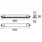 Preview: SLV 1010837 WATERPROOF V 600 28 830/840/850 ML DALI IP66 – 12W LED Feuchtraumleuchte 600mm 3000–5000K IK08