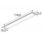 Preview: SLV 1010909 BATTEN FLAT P 1200 52 830/840/850 ML WH – 19W LED Batten Leuchte 1200mm 3000–5000K IP44 IK04