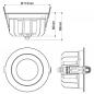 Preview: SLV 1011295 DOWNLIGHT P 115 18 WM 830 60 ML WH IP54 – 11W LED Downlight 3000K weiß