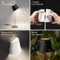 Preview: Sigor Akku-Tischleuchte Nuindie tango schneeweiß  2,2W FlexMood 2200K/2700K IP54 168/197lm Ra85