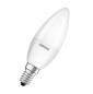Preview: 3er Pack OSRAM LED BASE E14 Lampe in Kerzenform MATT 4,9W=40W warmweisses Licht
