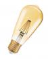 Preview: Osram E27 VINTAGE LED-Glühbirne in Kolbenform Gold-Filament 4W wie 35W extra warmweiß