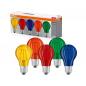 Preview: 5er OSRAM E27 LED Party Lichterketten Lampen 2,5W Color Box: Blau/Grün/Orange/Rot/Gelb