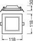 Preview: LEDVANCE Downlight LED Einbauleuchte Slim SQ105 Eckig 6W 6500K in Weiß mit kaltweißem Licht
