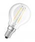 Preview: BELLALUX E14 LED Lampe 2,5W P25 Filament klar warmweiß 2700K 250lm wie 25W