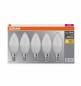 Preview: 5er Sparset E14 OSRAM LED BASE Classic LED Kerzen Lampe MATT 4,9W wie 40W warmweisses Licht