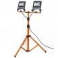 Preview: OSRAM LED WORKLIGHT 2x30W 840 4000K universalweiß IP65 Doppel Fluter mit Stativ grau/orange
