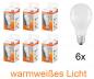 Preview: 6 x Leistungsstarke matte OSRAM E27 STAR Classic LED Lampe 19W wie 150W 2700K warmweiß Birnenform