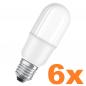 Preview: 6er-Pack OSRAM E27 LED Stab Lampe STICK ICE 9,5W wie 75W neutralweißes Licht für Arbeitsbereiche