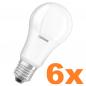 Preview: 6er Sparset OSRAM E27  LED SUPERSTAR dimmbar matt 14W wie 100W warmweißes Licht