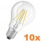 Preview: 10 x OSRAM E27 LED Filament Lampe VALUE CLASSIC A 40 4W wie 40W 2700 K warmweißes Licht in Birnenform