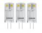 Preview: 3er Pack OSRAM G4-Sockel LED PIN / Stift sehr sparsam 0,9W wie 10W warmweißes Licht
