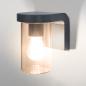 Preview: OSRAM  CASCADE Außenwandleuchte Anthrazit Amber Glaszylinder, hängend - IP44-Schutz, stoßfest IK03, für Terrasse und Balkon