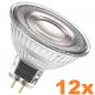 Preview: 12er Vorteilspack OSRAM GU5.3 Strahler Superstar Plus MR16 HD LIGHTING 36° Abstrahlwinkel dimmbar 12V 8W wie 50W warmweißes Licht 90Ra