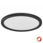 Preview: OSRAM Orbis Ultra Slm Backlight Deckenleuchte 23,5cm in Schwarz dimmbar - warmweißes Licht (3000K) + Hintergrundlicht, dreistufige Dimmbarkeit über Wandschalter, ultraflach