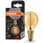 Preview: OSRAM E14 VINTAGE-Retro LED Tropfenlampe in Filament Gold dimmbar 3,4W wie 25W extra warmweißes gemütliches Licht 2200K