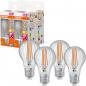 Preview: 4er Sparset OSRAM E27 LED Lampe STAR MOTION SENSOR FILAMENT klar 7,3W wie 60W warmweißes Licht mit Sensor