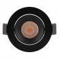 Preview: LED Einbaustrahler 8W 3000K Schwarz Ø81mm dimmbar IP20 680lm CRI90 Deckeneinbauleuchte- Einbaudurchmesser: 68 mm