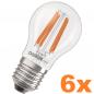Preview: 6er Sparpack OSRAM E27 LED Lampe Classic klar 1,2W wie 25W neutralweißes Licht 4000K - Energy efficiency class A