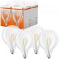 Preview: 4-Pack OSRAM Globe 125 E27 LED Globe Glühbirnen 7W wie 60W universalweißes Licht