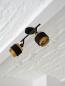 Preview: Osram 2-er Decor Hornet schwenkbarer Decken-/Wandspot in Schwarz / Gold mit E14 Leuchtmittel für warmweißes Licht