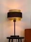 Preview: Osram Tischleuchte Decor Hornet in Schwarz / Gold mit E27 Fassung Ø 25 cm - gelungene Symbiose aus Stahl und Polyester-Baumwolle