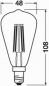 Preview: Osram E14 LED Vintage 1906 Edison Filament Lampe dimmbar 4,8W wie 32W 2200K extra warmweiß Bernsteinfarbe