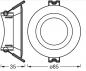 Preview: 5er Set OSRAM GU10 2,6W LED Spot Set Recess Einbaustrahler Schwarz 2700K IP20 -  Einbaudurchmesser 68mm, Einbautiefe 115mm