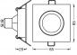Preview: 3er Set OSRAM GU10 4,5W LED Spot Set Recess Square Click Satin Nickel 2700K IP20 Einbaustrahler -  Einbaudurchmesser 68mm, Einbautiefe 100mm