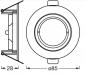 Preview: OSRAM GU10 LED Spot Set Recess Twistlock Einbaustrahler 2,6W 2700K -  Einbaudurchmesser 75mm, Einbautiefe 100mm