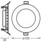 Preview: 3er Set LED Spot and Downlight Recess Slim 120mm 8W 840 Weiß Einbauleuchte - Einbaudurchmesser 105mm, Einbautiefe 35mm