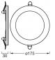 Preview: Osram LED Downlight Side-Mainlight 175mm 18W 3000K Weiß Einbauleuchte IP20 - Einbaudurchmesser 85…145 mm, Einbautiefe 30 mm
