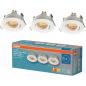 Preview: 3er Set OSRAM LED Spot Recess GU10 IP65 Press 4.5W 827 White Einbaustrahler IP65 - Einbaudurchmesser 68mm, Einbautiefe 115mm