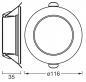 Preview: 3er Set OSRAM LED Downlight IP44 Dim Slim 8W 3000K 120° Weiß Einbauspot - Einbaudurchmesser 95mm, Einbautiefe 35mm