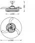 Preview: OSRAM Ceiling Fan Poniente 1060 mm 66W CCT Deckenventilator mit LED-Licht und Fernbedienung