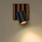 Preview: OSRAM Spot Acoustic GU10 LED Spot Leuchte Industrial Style Schwarz Holz IP20