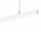 Preview: Siteco Silica 21 Hängeleuchte extrem breit strahlend, ELDACON® P, Prismenscheibe, Lichtfarbe 830, UGR ≤ 19, DALI 2, verkehrsweiß (RAL 9016)
