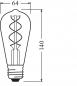 Preview: Osram E27 LED VINTAGE Spiral LED Glühlampe Filament Kolbenform extra warmweiß 4W wie 28W