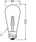 Preview: Osram E27 VINTAGE LED-Glühbirne in Kolbenform Gold-Filament 4W wie 35W extra warmweiß