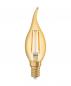 Preview: OSRAM LED E14 VINTAGE Windstoßlicht GOLD 2,5W wie 21W extra warmweißes Licht