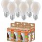 Preview: 6er Pack OSRAM E27 besonders effiziente LED Lampe 7,2W wie 100W 4000K neutralweißes Licht matt - beste Energie Effizienz Klasse