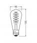 Preview: 2er Osram LED VINTAGE E27 Glühlampe Edison 4,8W wie 37W dimmbar extra warmweißes gemütliches Licht