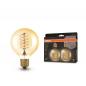 Preview: 2er Pack OSRAM E27 LED VINTAGE Glühlampe EDISON Globe 80 GOLD dimmbar 4,8W wie 37W extra warmweißes gemütliches Licht