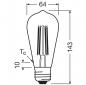 Preview: OSRAM E27 EDISON besonders effizientes LED Leuchtmittel 3,8W wie 60W 2700K warmweißes Licht