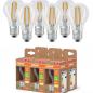 Preview: 6er Set OSRAM E27 LED Lampen Classic klar 5W wie 75W warmweißes Licht 2700K - Energy efficiency class A - besonders effizient