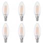 Preview: 6er Set Osram E14 LED Kerzenlampe CLASSIC besonders effizient klar 3,8W wie 60W 4000K neutralweißes Licht - Sehr gute Energieeffizienz